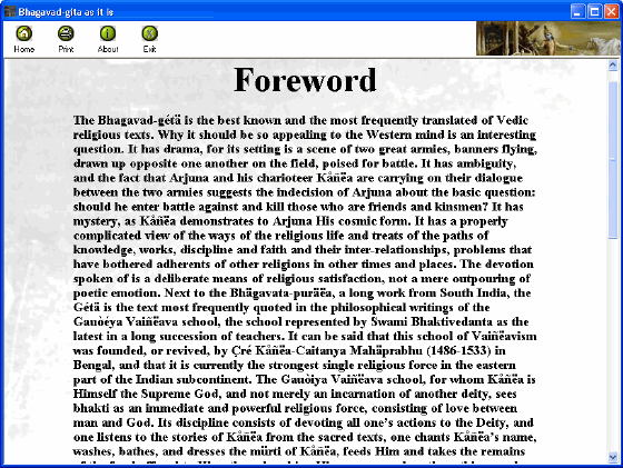 Foreword Screen