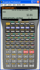 Main window-DreamCalc Financial Graphing Calcular