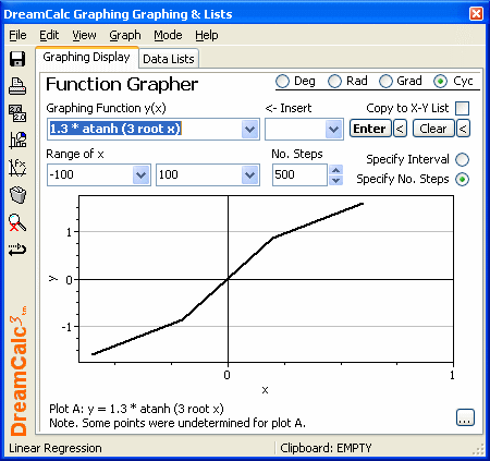 screenshot of DreamCalc Scientific Graphing Calculator