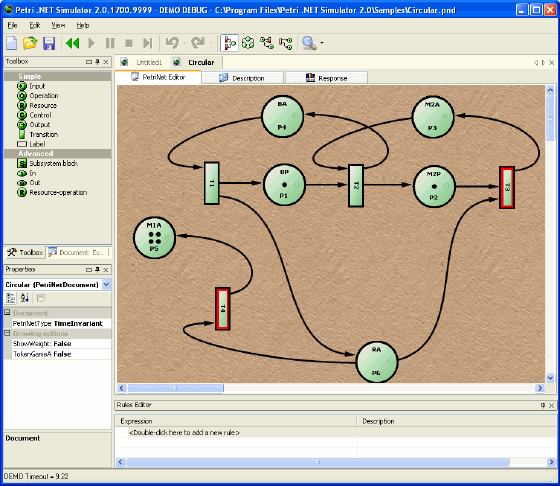 PetriNet Editor - Petri .NET Simulator
