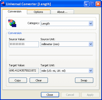 screenshot of Universal Converter