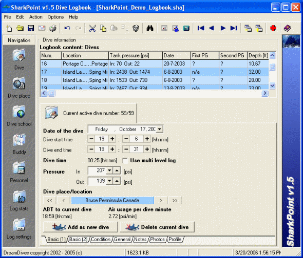 Windows screenshot of SharkPoint DualPack