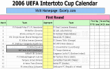The Main Screen of UEFA Intertoto Cup Calendar