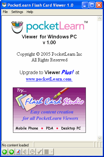 screenshot of PocketLearn Viewer for Windows