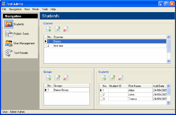 training program screenshot