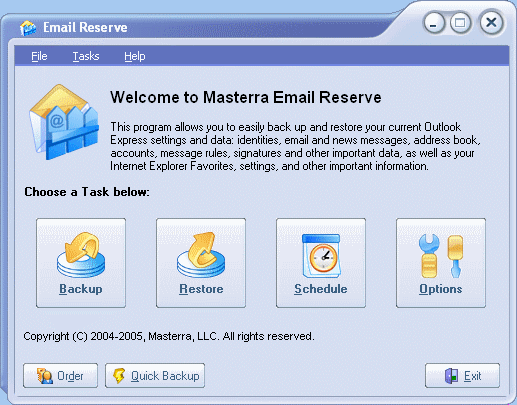 backup email, restore email - Email Reserve