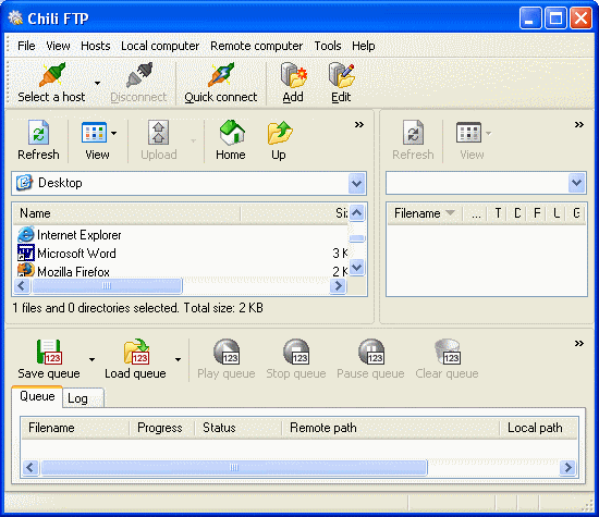 Screenshots of Chili FTP - Main