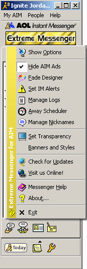 Screenshot of Extreme Messenger Features