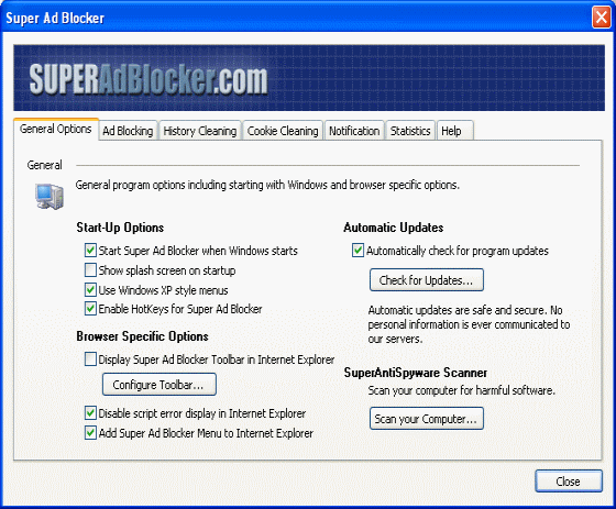 screenshot of Super Ad Blocker - Main information