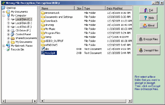 Strong File Encryption Decryption Utility