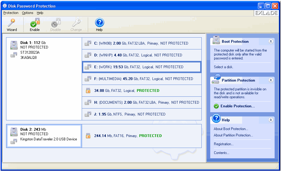 Disk Password Protection