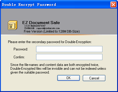 Double password of EZ Document Safe