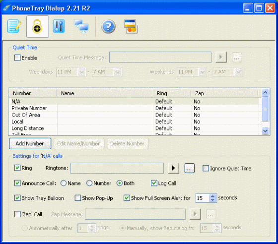 PhoneTray Dialup