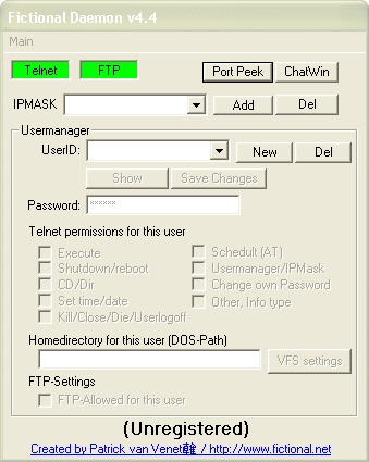 Fictional Telnet Daemon - Main