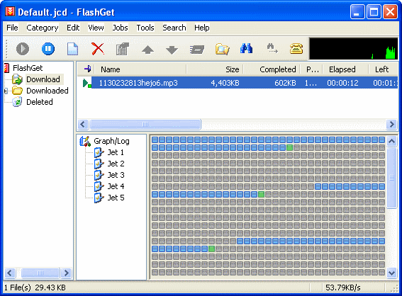 FlashGet - downloading file