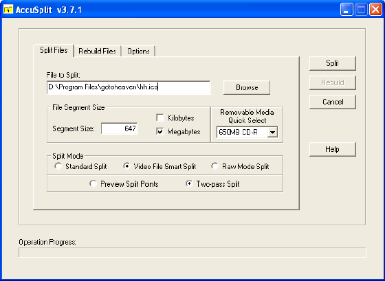 split file or video to small segments - AccuSplit