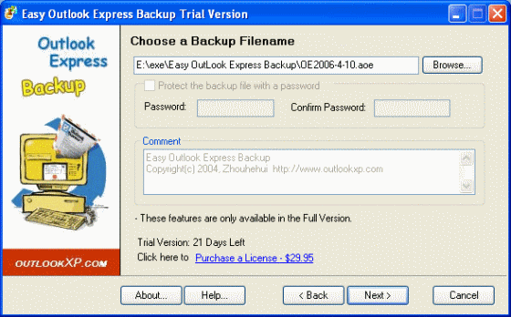 OutLook Express Backup