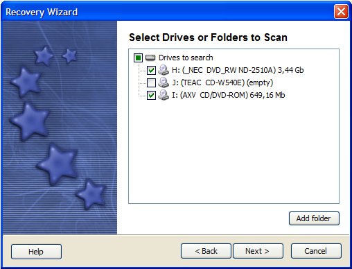 Recovery Wizard of DiskInternals DVD & CD Recovery