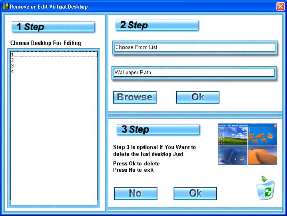Remove or Edit Virtual Desktop