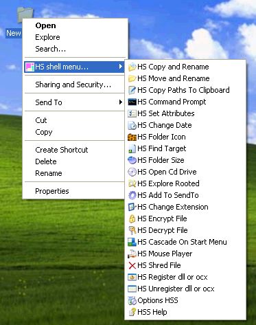 HS Shell Menu