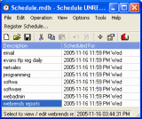 Screenshot of Schedule