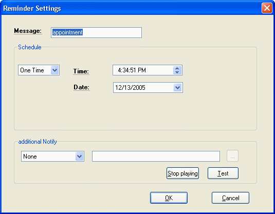 Screenshot - Reminder Setting