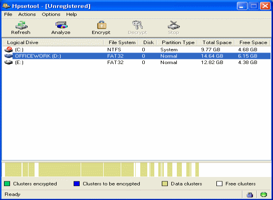 The Screenshot of Storage Encryption Tool