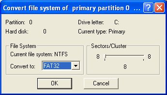 Convert option - Paragon Partition Manager