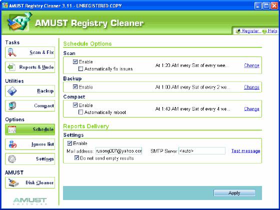 AMUST Registry Cleaner