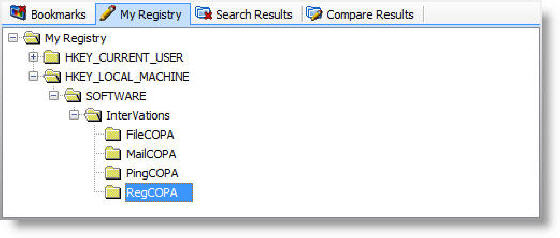 Main interface of RegCOPA Registry Editor