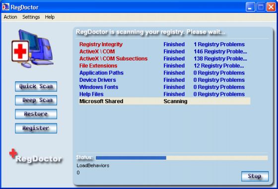 The Screenshot of RegDoctor