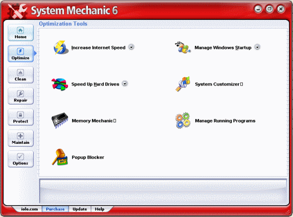 Optimization Tools window