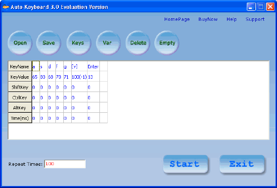 Auto-Keyboard main window