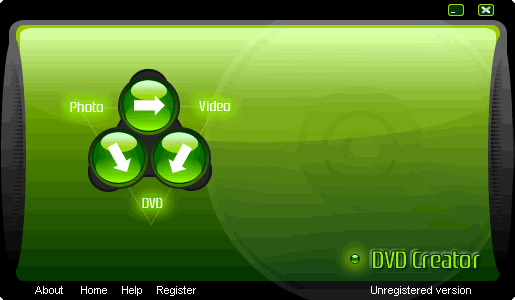 Main interface - Mooma DVD Creator