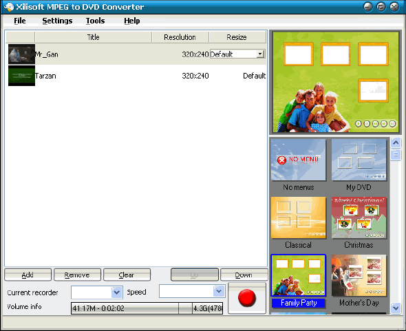 Xilisoft MPEG to DVD Converter