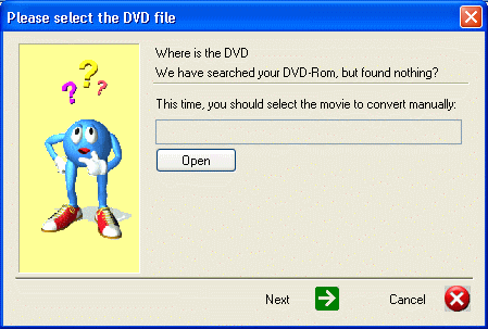 The step will popup if no DVD movie found.