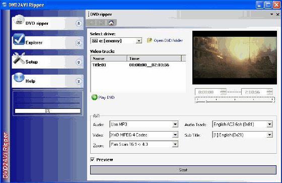 DVD VOB to AVI MPEG VCD SVCD - DVD2AVI Ripper