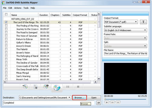 rip subtitles from DVD-Video disc, rip subtitle from VOB/SUB files