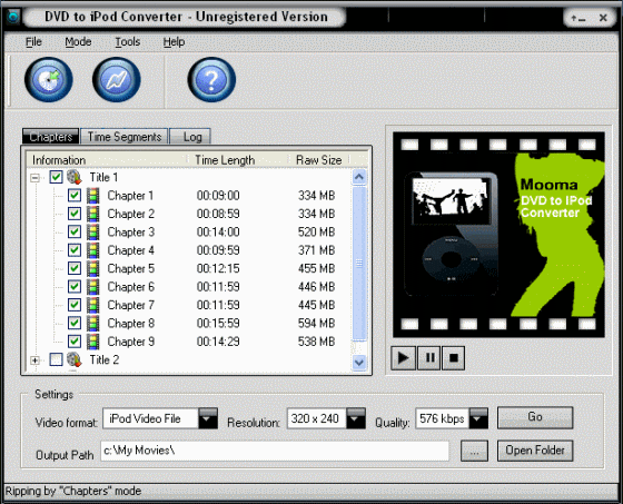 Mooma DVD to iPod Converter