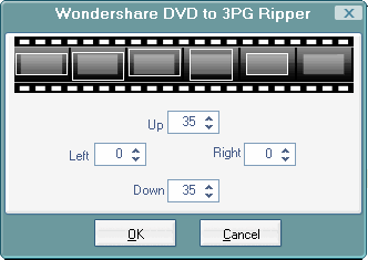 Crop window of Wondershare DVD to 3GP Ripper