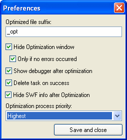 flash optimizer option