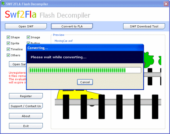 screenshot - Convert to FLA