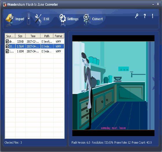 Wondershare Flash to Zune Converter