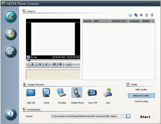 HDX4 Movie Creator