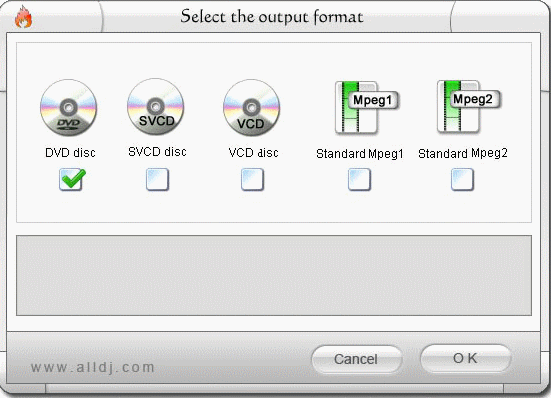 Supper DVD Creator - Choose to output