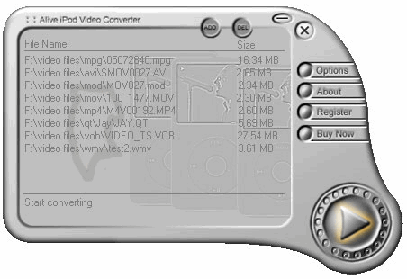 convert between video - Alive iPod Video Converter