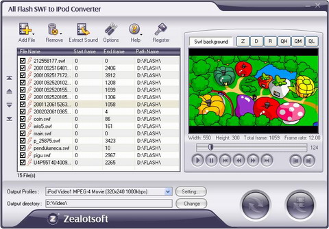 All Flash SWF to iPod Converter - screenshot