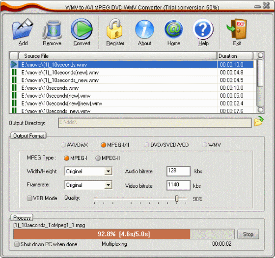 batch convert wmv to mpeg files