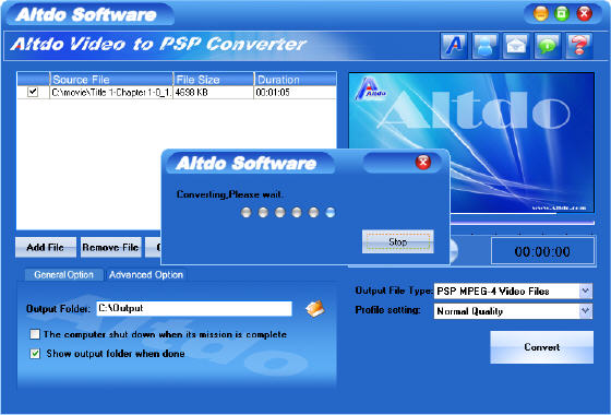 Converting WMV to PSP MPEG-4 Video files