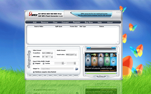 Apex AVI MPEG MOV RM WMV iPod 3GP MP4 Converter - screenshot